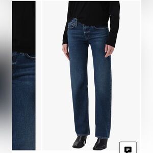AGOLDE Straight-Leg Jeans in Dark Indigo Blue